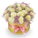 box s ekvádorskými růžemi